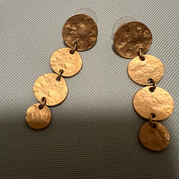 KENNETH JAY LANE COIN DROP PIERCED EARRINGS - Picture 3 of 9